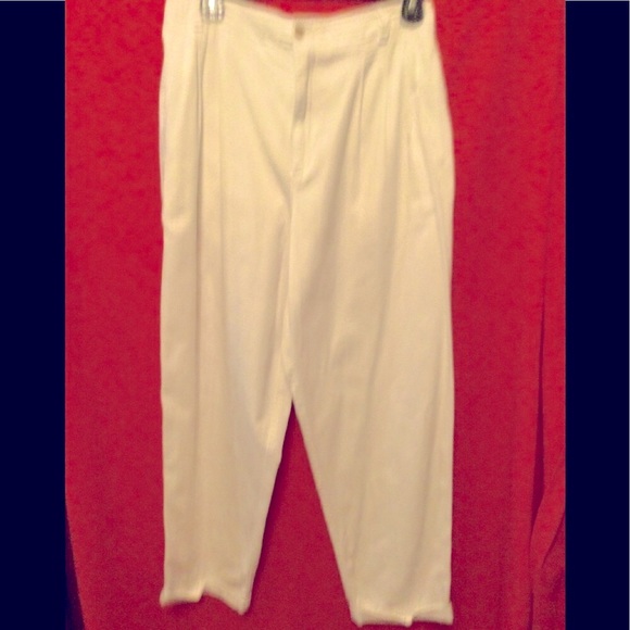 💥CLAIRBORNE 80’S💥 RETRO WHT MOM TROUSER PANT💥 - Picture 2 of 6